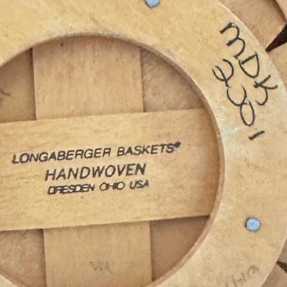 Longaberger 2001 Pumpkin Patch Basket with Lid & Bread Basket Orchard Park Plaid - Picture 15 of 16